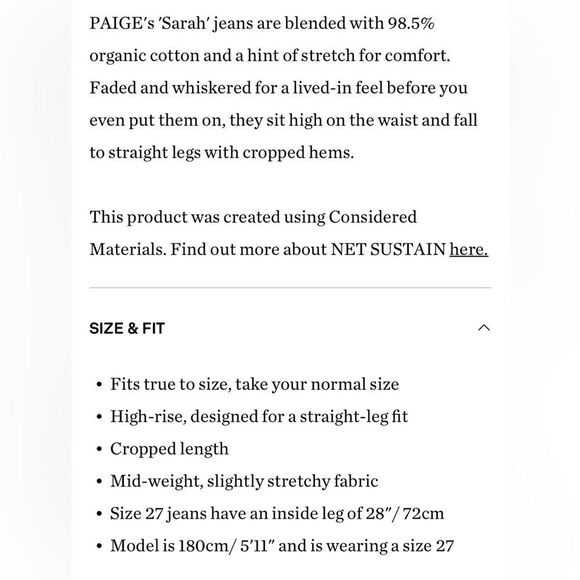 PAIGE SARAH Straight Ankle Jeans in ‘Glorious’ - Picture 9 of 14